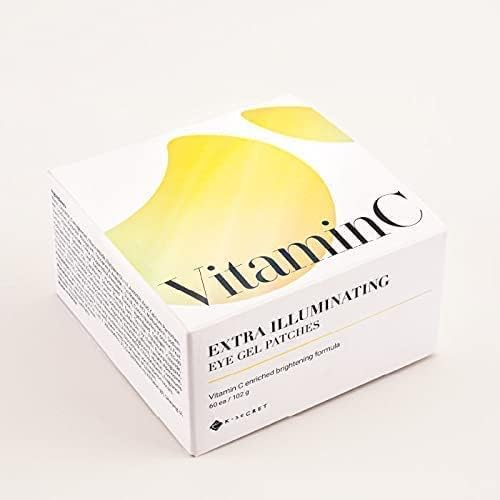 KSECRET Extra Illuminating Eye Gel Patches, 102g/3.45oz. 60pcs (15 full pairs) with VITAMIN C | Korean Skincare | Under Eye Masks for Pigmentation Revoval, Anti-Wrinkles, and Dark Circles…