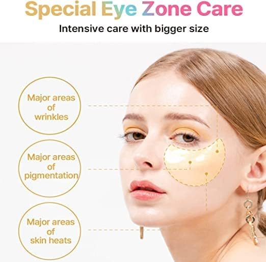 KSECRET Extra Illuminating Eye Gel Patches, 102g/3.45oz. 60pcs (15 full pairs) with VITAMIN C | Korean Skincare | Under Eye Masks for Pigmentation Revoval, Anti-Wrinkles, and Dark Circles…