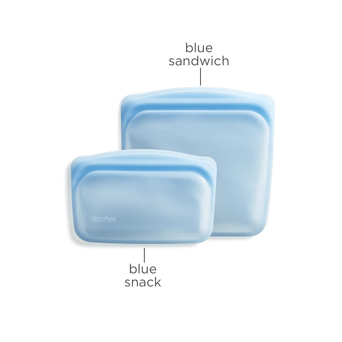 Stasher Silicone Reusable Food Storage Bags, 2-Pack, Reusable Freezer Bags, Microwave, Dishwasher, Oven Safe, Sous Vide, Premium Lunch Containers, Eco Friendly, Food-safe Silicone Snack Bag, Clear