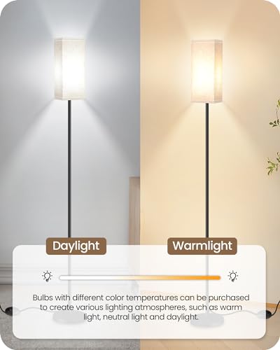 upgraded 64.6" Floor Lamp, Pole with Foot Switch, Modern Standing