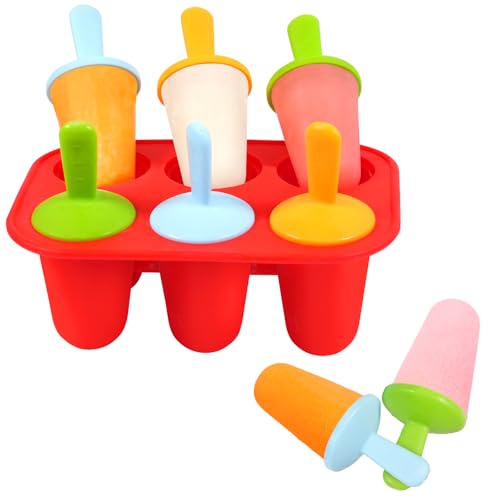 Minimalist Miaowoof Silicone Popsicles Molds for Toddlers, 6-Cavity Non-BPA