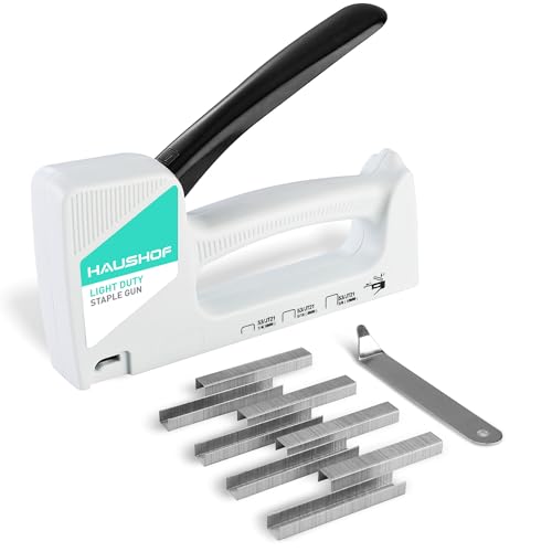 Modern HAUSHOF Light Duty Staple Gun, Upholstery Staple Gun with for Daily Use