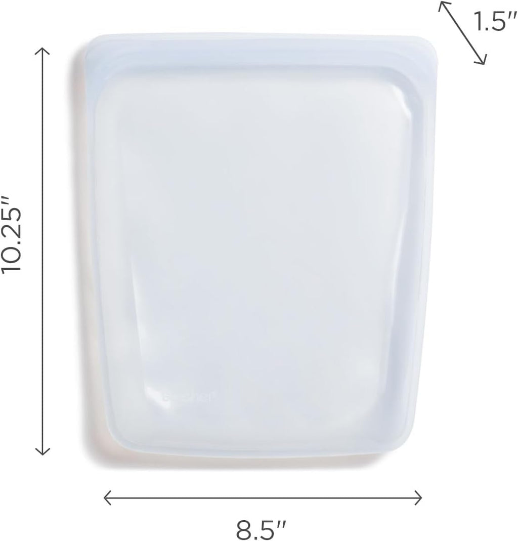 Stasher Silicone Reusable Storage Bag, Half Gallon Bag, Reusable Freezer Bags, Microwave, Dishwasher, Oven Safe, Sous Vide, Premium Lunch Container, Eco Friendly, Food Storage Bags, 64 oz, Aqua