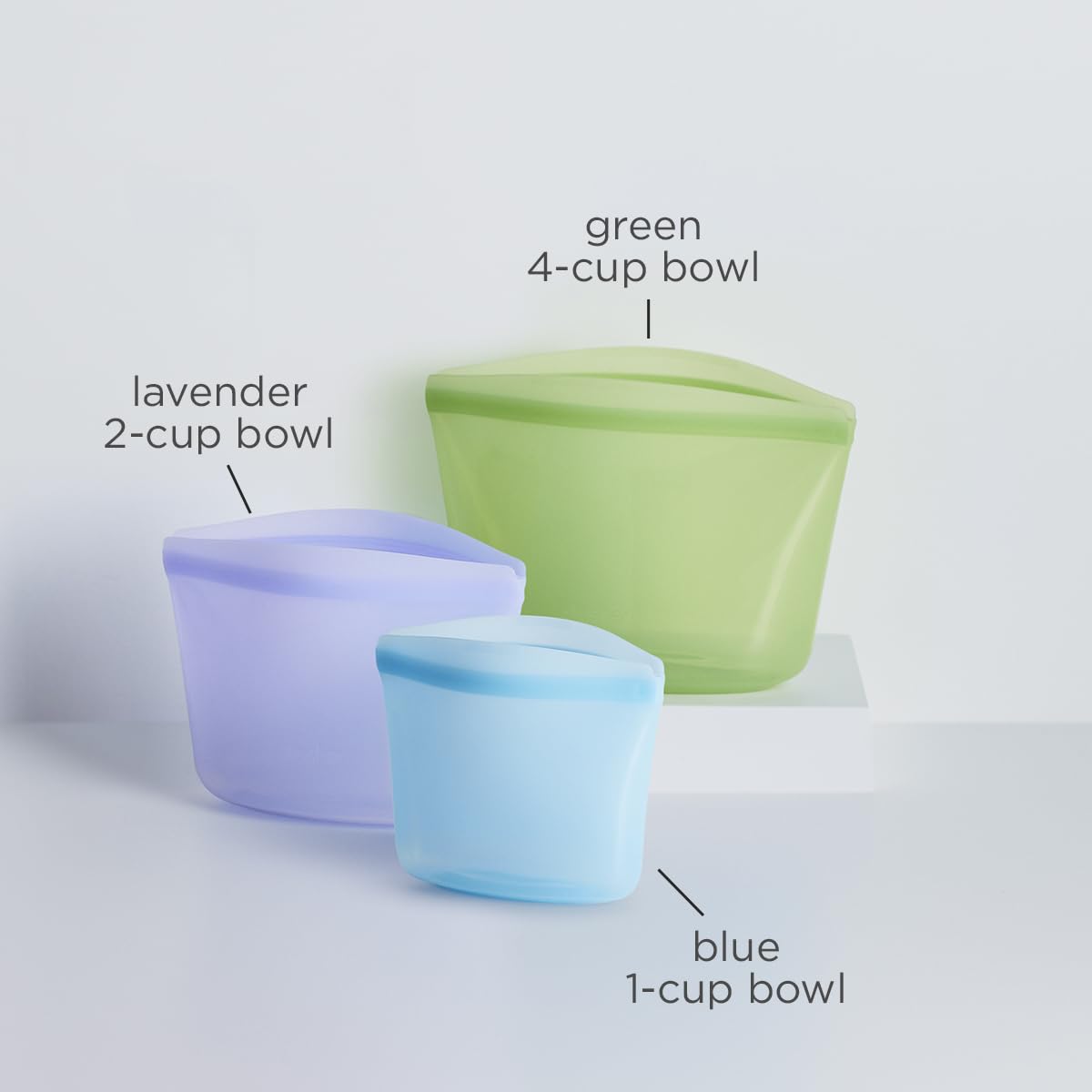 Stasher Silicone Reusable Storage Bags, 4-Pack, Reusable Freezer Bags, Microwave, Dishwasher, Oven Safe, Sous Vide, Premium Lunch Containers, Eco Friendly, Food Storage Bags, Snack Bags, Multicolor
