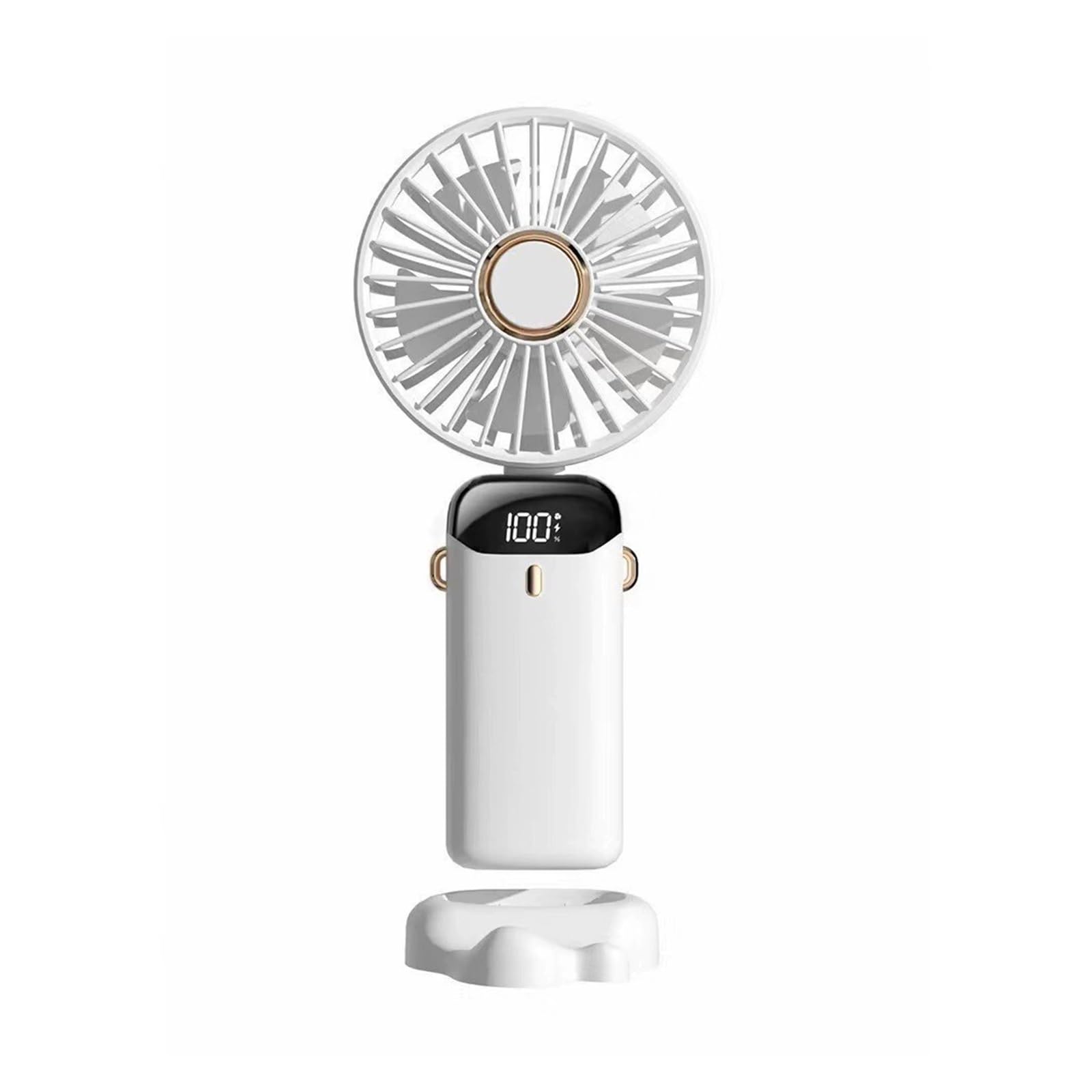 Handheld Small Fan Portable Mini Charging Office Desktop Electric | White