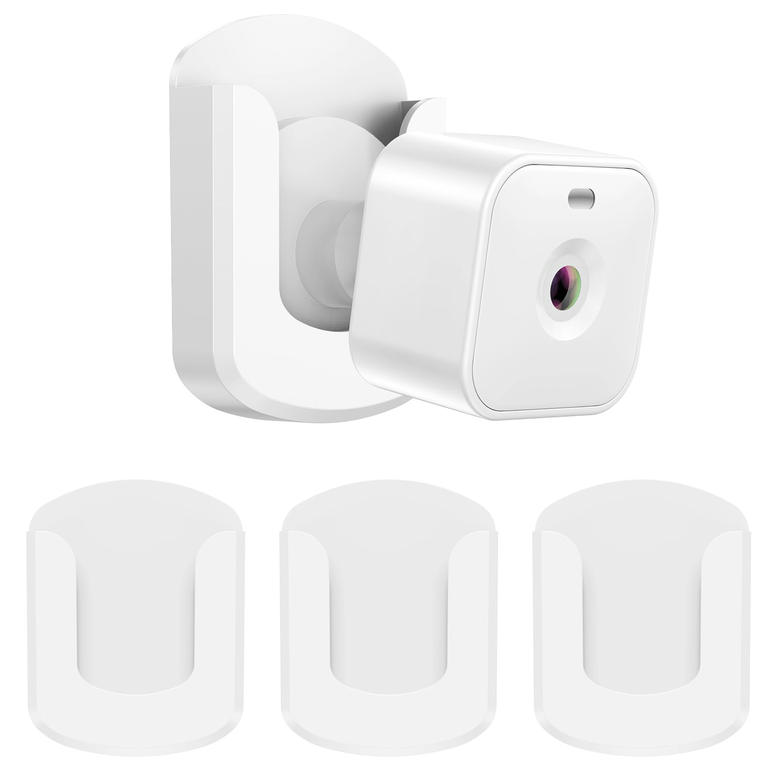 3 Pack Blink Camera No Drilling No Screws Wall Mount Bracket, Adhesive Blink Outdoor Camera Mount for Blink Outdoor 4 /Blink Mini/Mini 2 /Blink Indoor Cameras, Easy to Install (White)