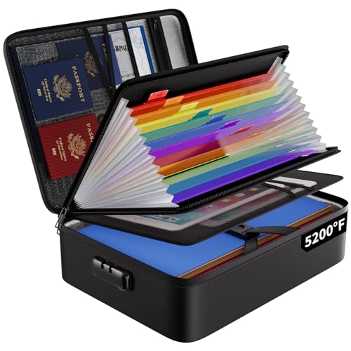 Modern ENGPOW Fireproof File Organizer Bag with 13 Essentials