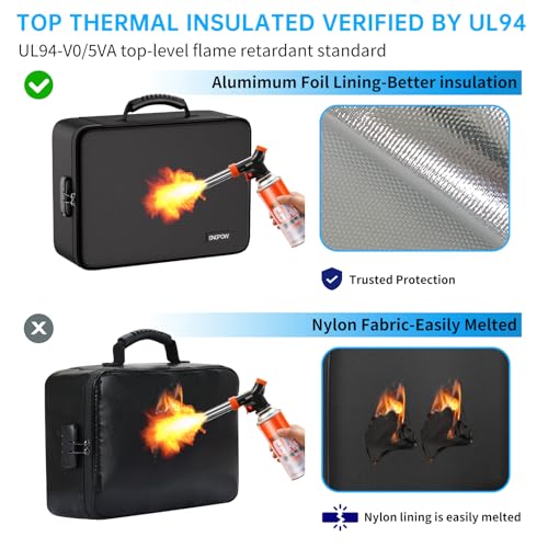 Modern ENGPOW Fireproof File Organizer Bag with 13 Essentials
