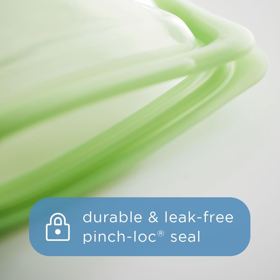Stasher Silicone Reusable Storage Bag, Half Gallon Bag, Reusable Freezer Bags, Microwave, Dishwasher, Oven Safe, Sous Vide, Premium Lunch Container, Eco Friendly, Food Storage Bags, 64 oz, Aqua