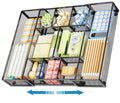 Eco-Friendly Marbrasse Expandable Desk Drawer Organizer, Mesh Drawer Organizer Set