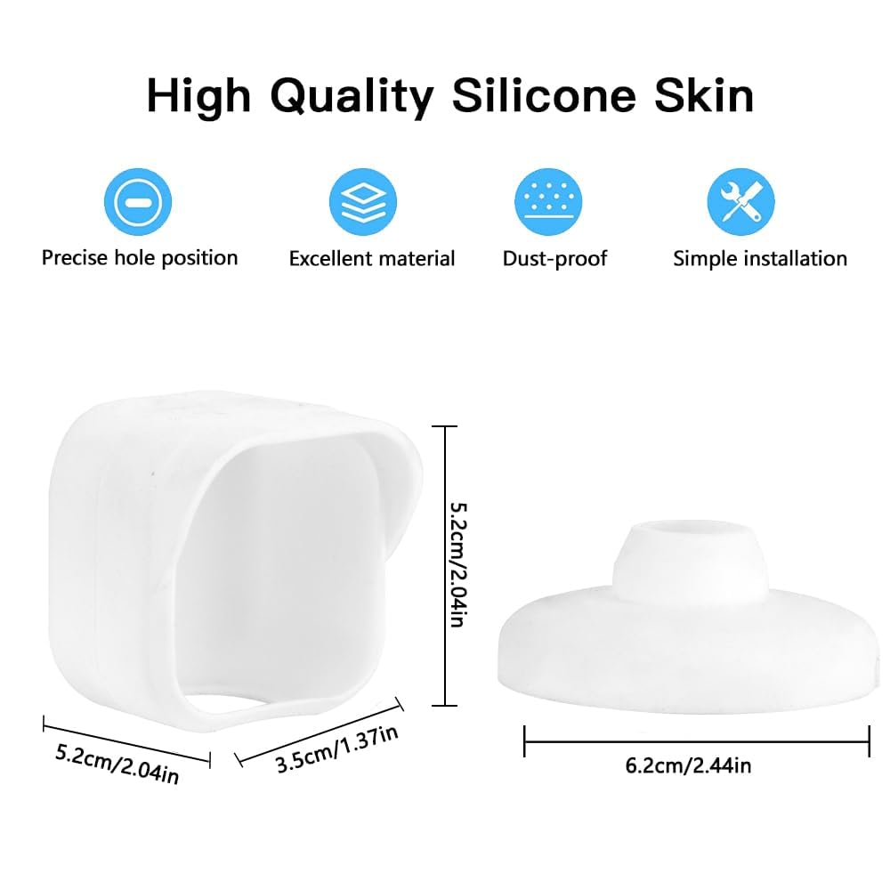 Camera Case for Blink Mini 2 Camera (2024) Black Silicone Cover Waterproof Protective Cover,White