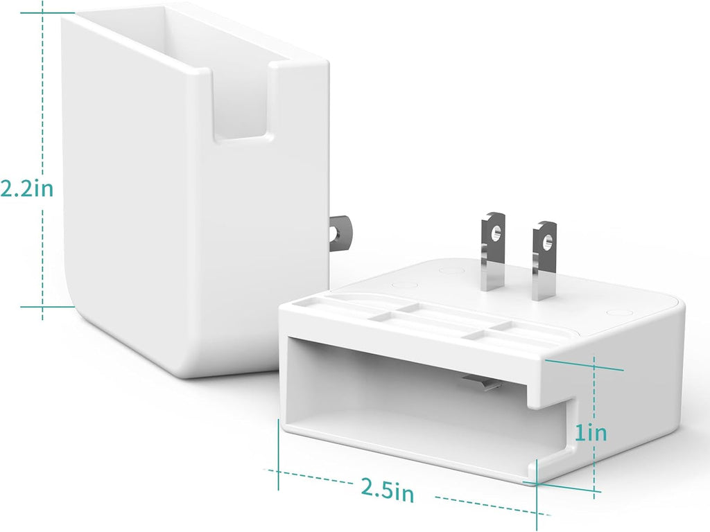 2-in-1 Outlet Wall Mount for Blink Sync Module 2, Space Saving Holder with Built-in Plug – Sync Module 2 Charging Station for Blink Outdoor/Indoor Camera, Easy Install & No Cable Needed | Integrated Design, Plug and Play