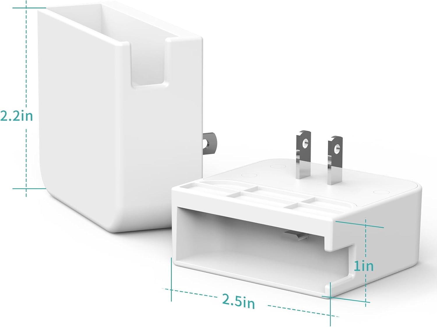 2-in-1 Outlet Wall Mount for Blink Sync Module 2, Space Saving Holder with Built-in Plug – Sync Module 2 Charging Station for Blink Outdoor/Indoor Camera, Easy Install & No Cable Needed | Integrated Design, Plug and Play