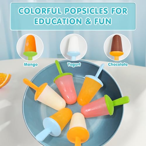 Minimalist Miaowoof Silicone Popsicles Molds for Toddlers, 6-Cavity Non-BPA