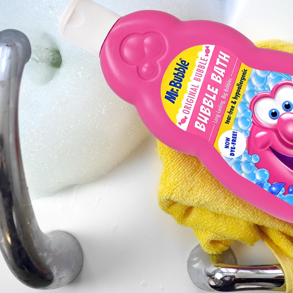Mr. Bubble Extra Gentle Bubble Bath - Hypoallergenic, Tear Free Bubble Bath Solution Perfect for Sensitive Skin (Pack of 2 Bottles, 16 fl oz Each)