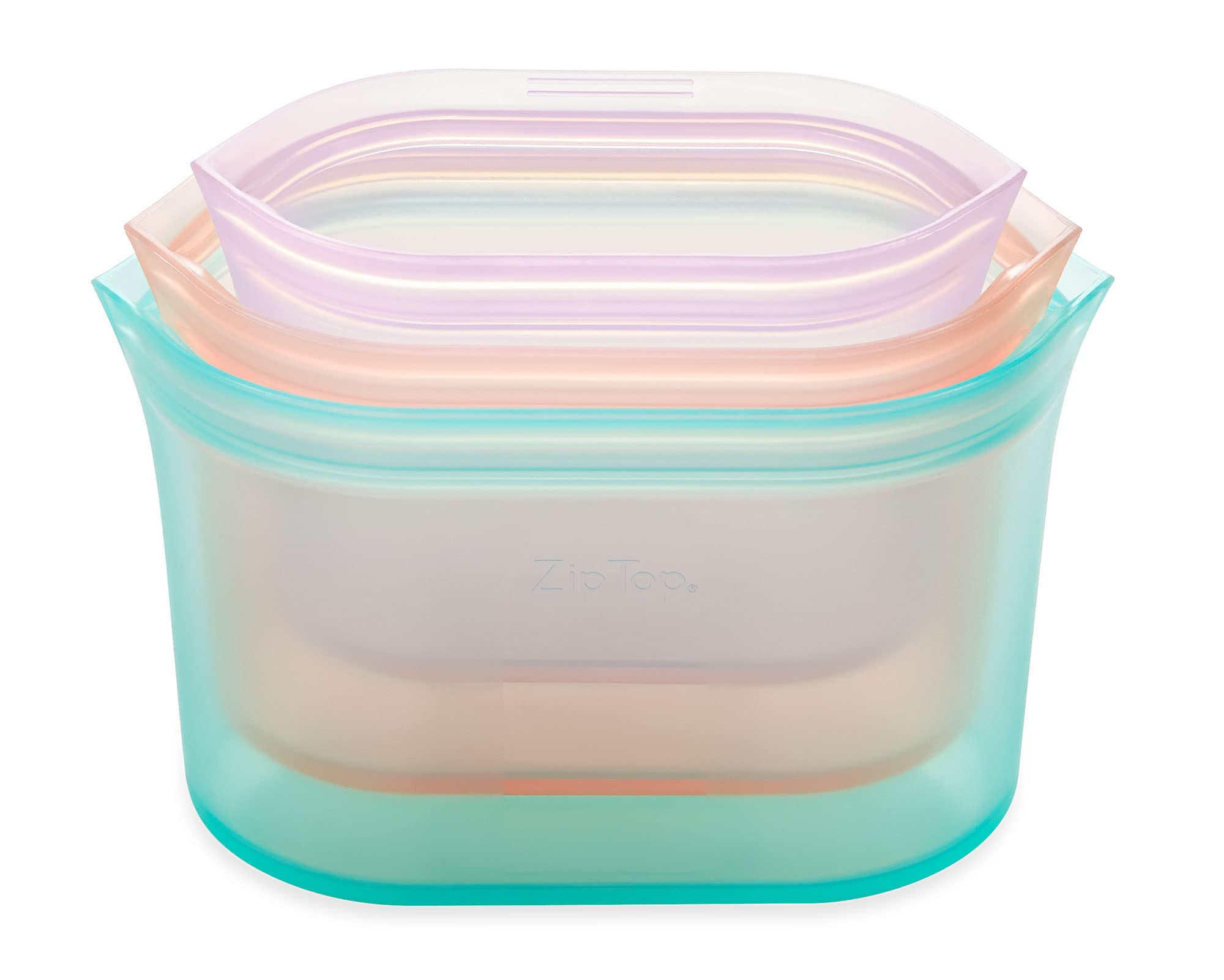 Zip Top Reusable Food Storage Containers Full Set of 8 Lavender – Platinum Silicone Cups, Dishes & Bags – Microwave, Dishwasher & Freezer Safe – Made in USA, BPA-Free