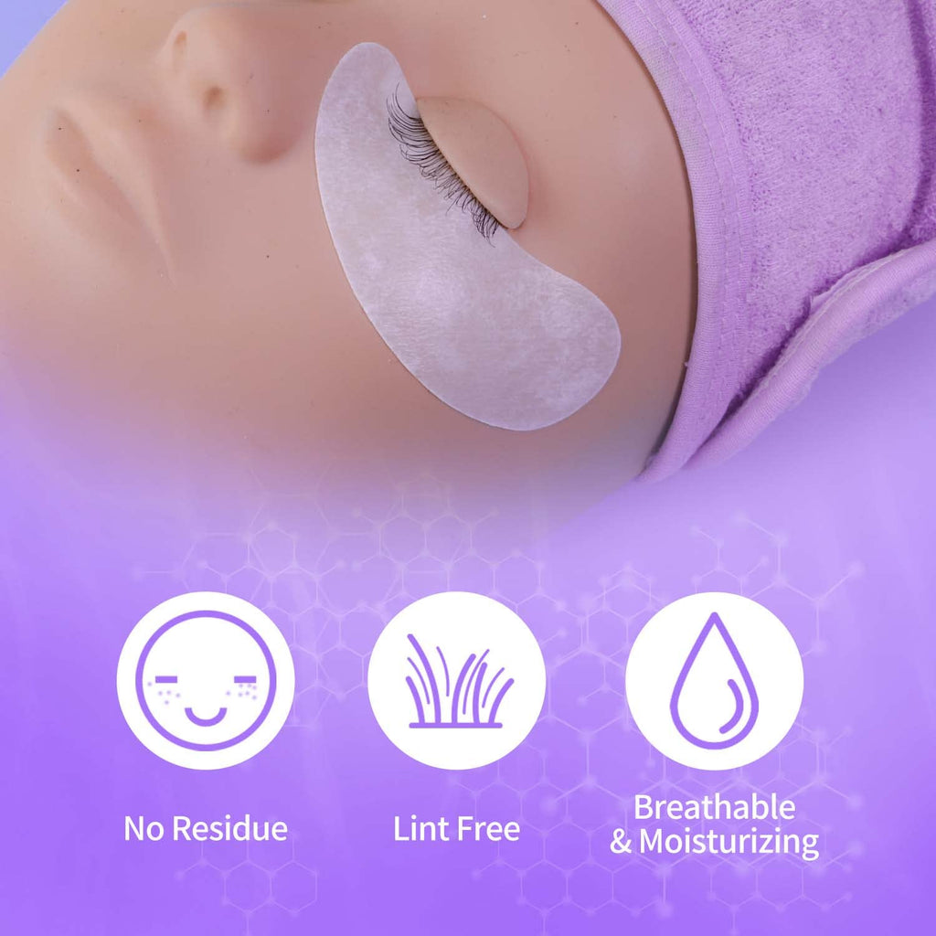 VEYES INC 50 Pairs Pink Hydrogel Eye Patch Eyelash Extension Natural Lint Free Under Eye Gel Pads Lash Extension Supplies & Beauty Tools