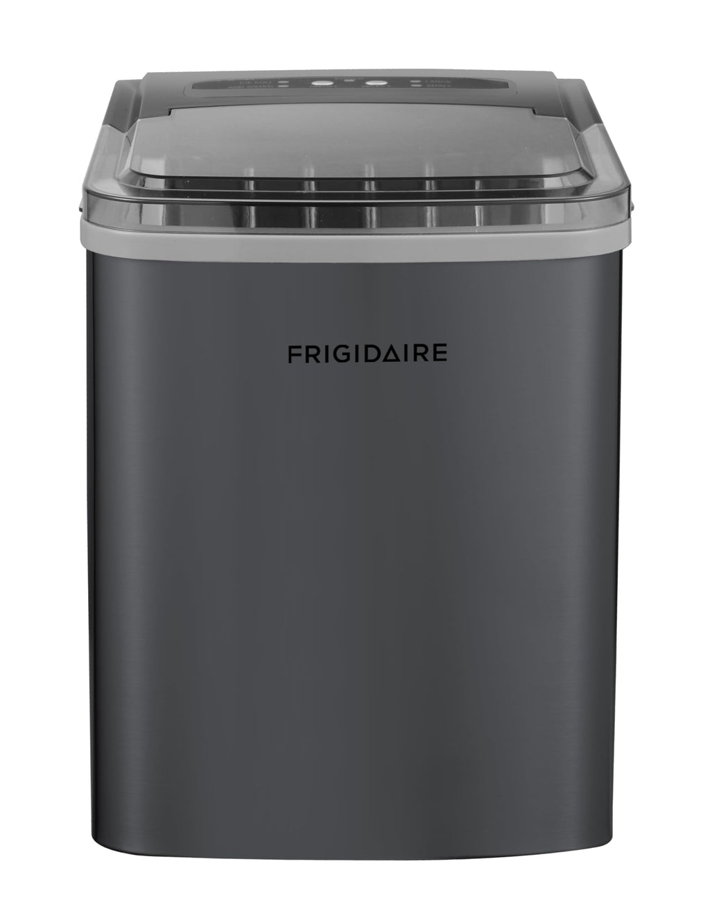 Frigidaire Countertop Portable, 26 lb per Day Bullet Ice Maker Machine (Black Stainless Steel)