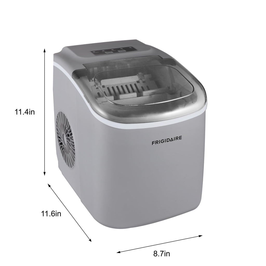 FRIGIDAIRE EFIC128AMZBLK Compact Countertop Ice Maker, 26 lb per Day, Black