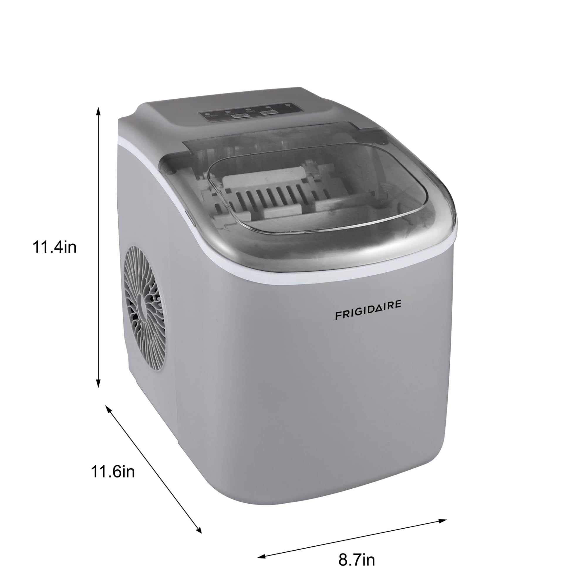 FRIGIDAIRE EFIC128AMZBLK Compact Countertop Ice Maker, 26 lb per Day, Black