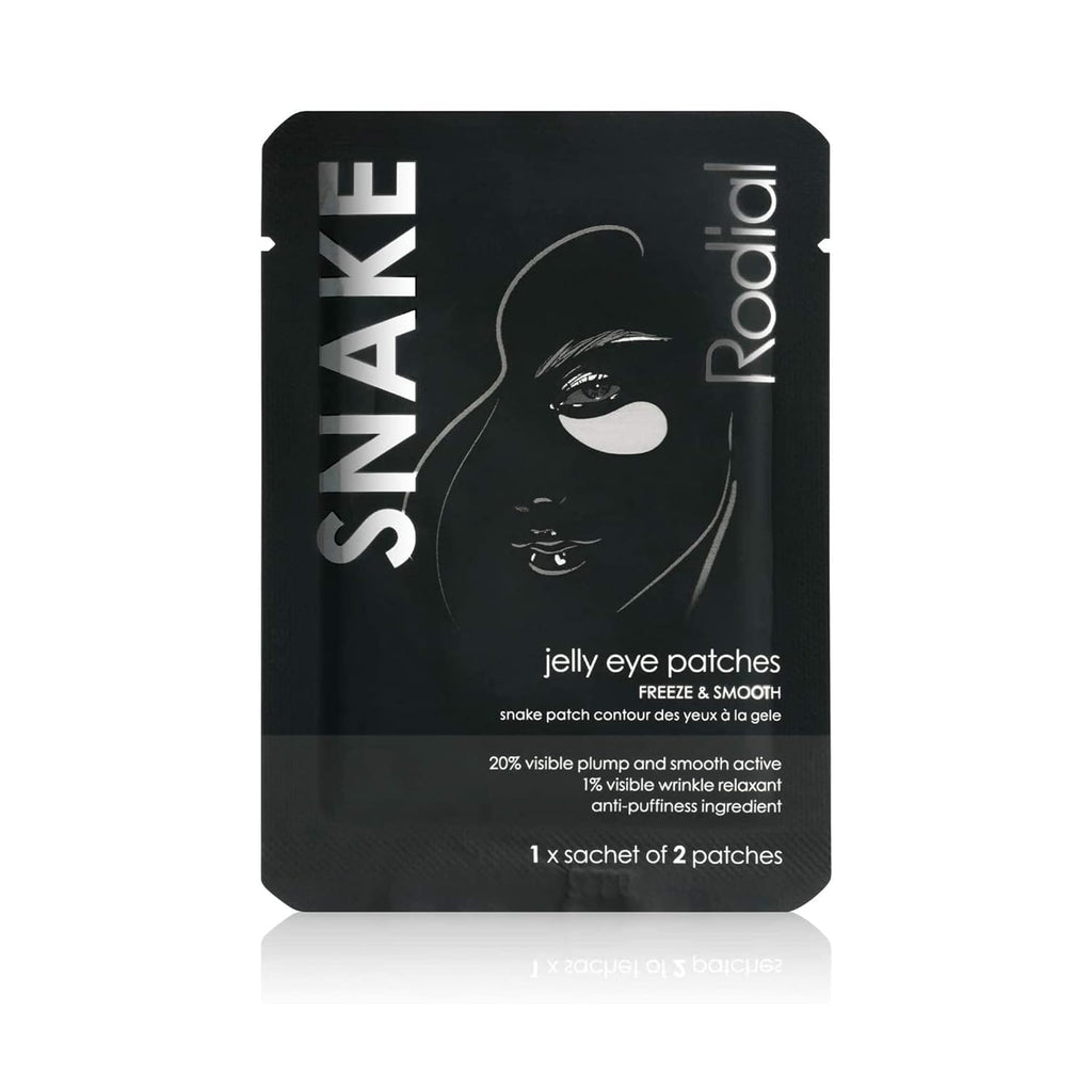 Rodial Snake Jelly Eye Patches (1 Sachet), Rejuvenate and Firm, Anti-Puffiness Formula for Under Eyes, Firming and Smoothing Effect, Botanical Extracts for Improving Skin Elasticity