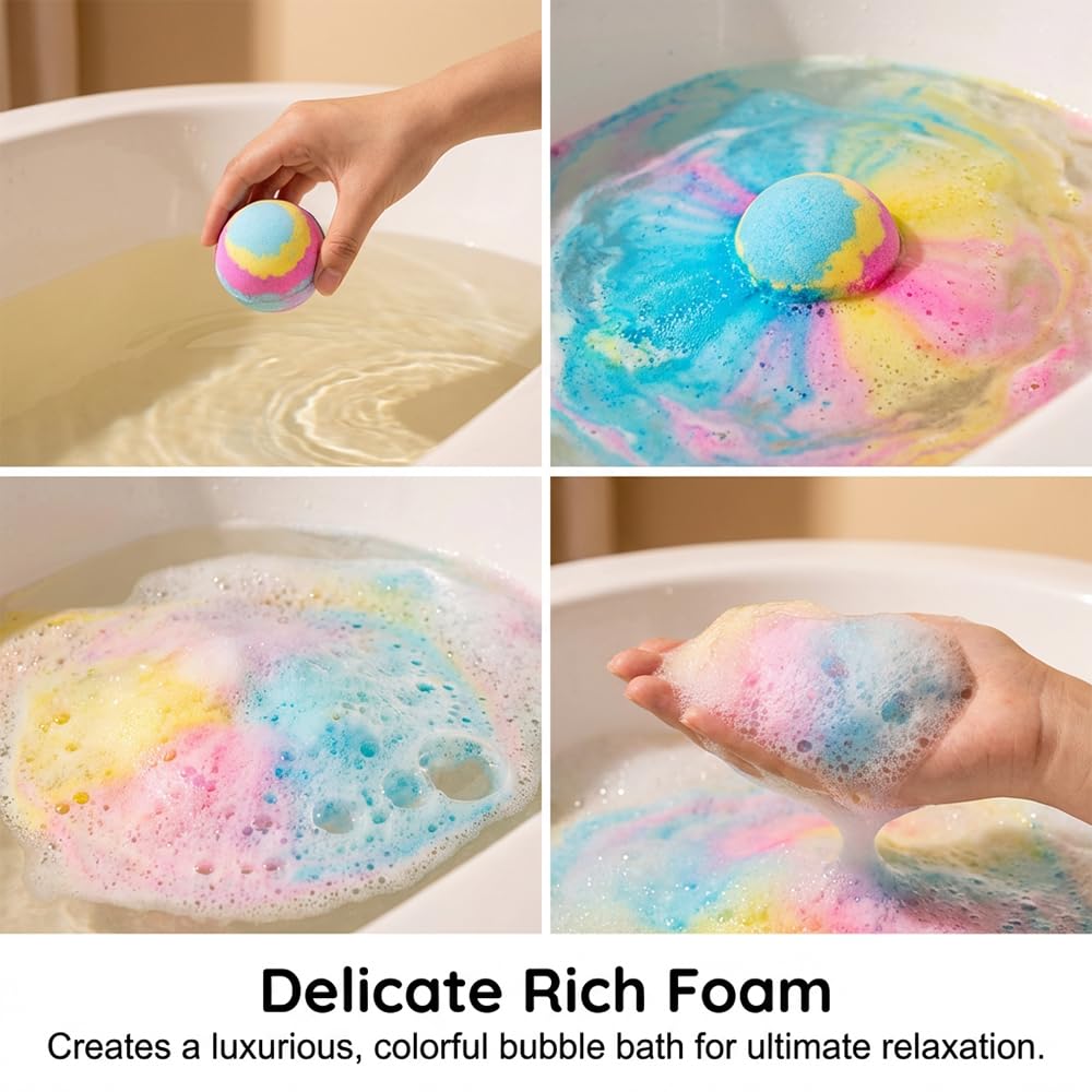 Ocean Toy Bath Salt Ball Sleeve Box Bath Bombs for Adult, Bath Bombs with Surprise Inside, 12-Pack Upgrade Easter Gifts Bubble Easter Basket Stuffers Easter Egg Fillers (Sea Animal 12Pcs)