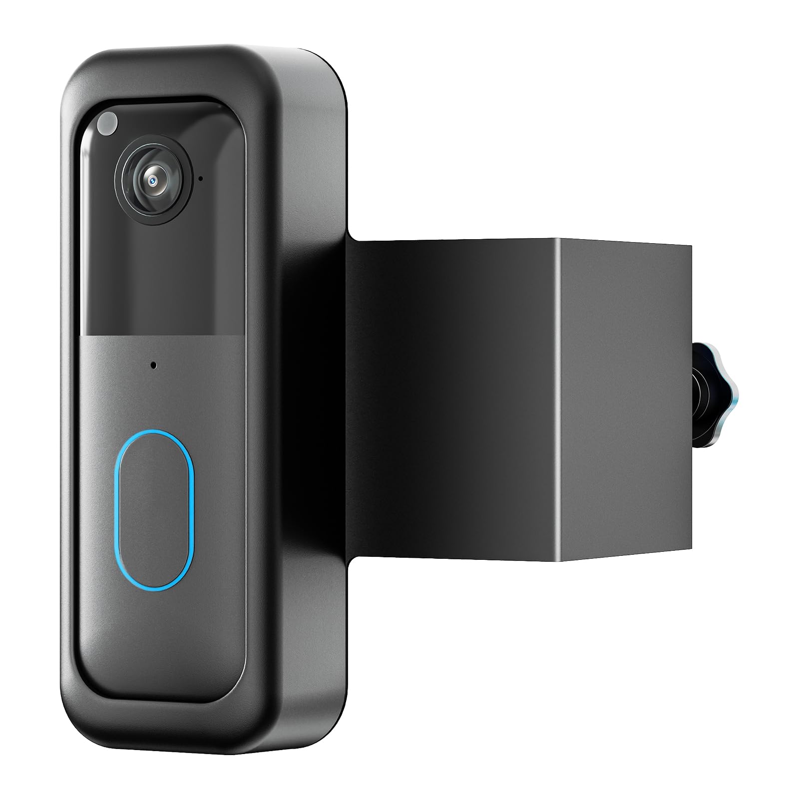 Anti-Theft Blink Doorbell Mount, No-Drill Mounting Bracket for All-New Blink Video Doorbell Camera, Non-Blocking Motion Sensor, Easy to Install, Door Mount Holder for Apartments, Renters (Black)