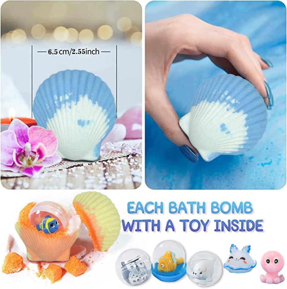 Bath Bombs for Kids with Surprise Fishing Games Inside for Girls Boys - 20 Kids Bath Bombs Gift Set, Handmade Bubble Bath Fizzes Bomb for Chrildren Birthday Christmas and Party Favor Gift for Boys