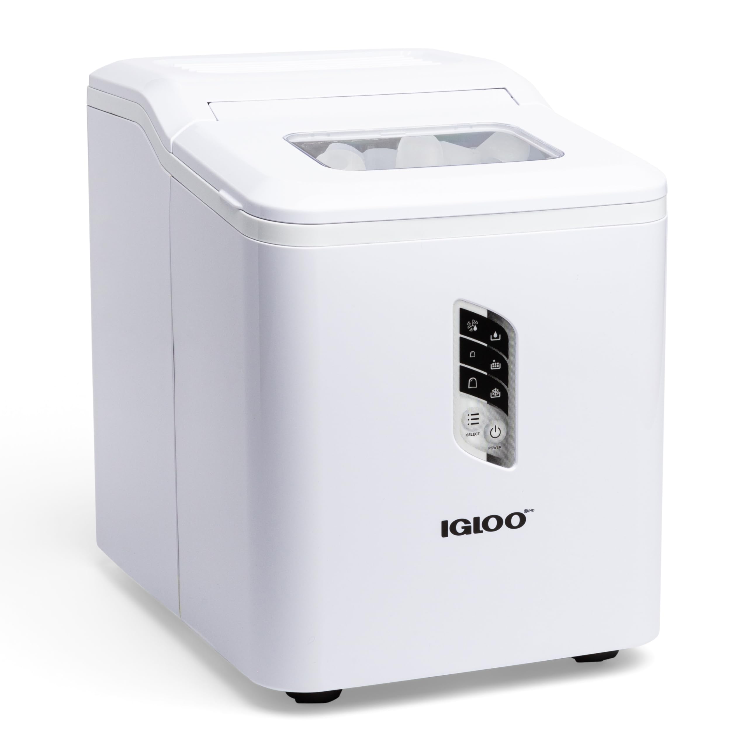 Igloo Automatic Self-Cleaning Portable Electric Countertop Ice Maker Machine with Handle, 26 Pounds in 24 Hours, 9 Ice Cubes Ready in 7 Minutes, with Ice Scoop and Basket
