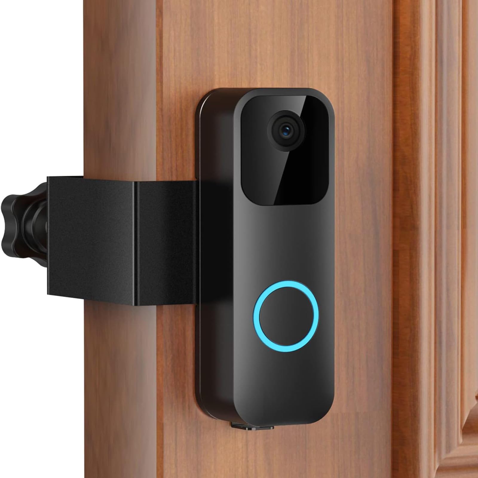 Anti-Theft Blink Video Doorbell Door Mount, No Drilling High Quality Stainless & Aluminum Video Camera Doorbell Mount for Apartment Renters Home Office Room（Camera is not included)
