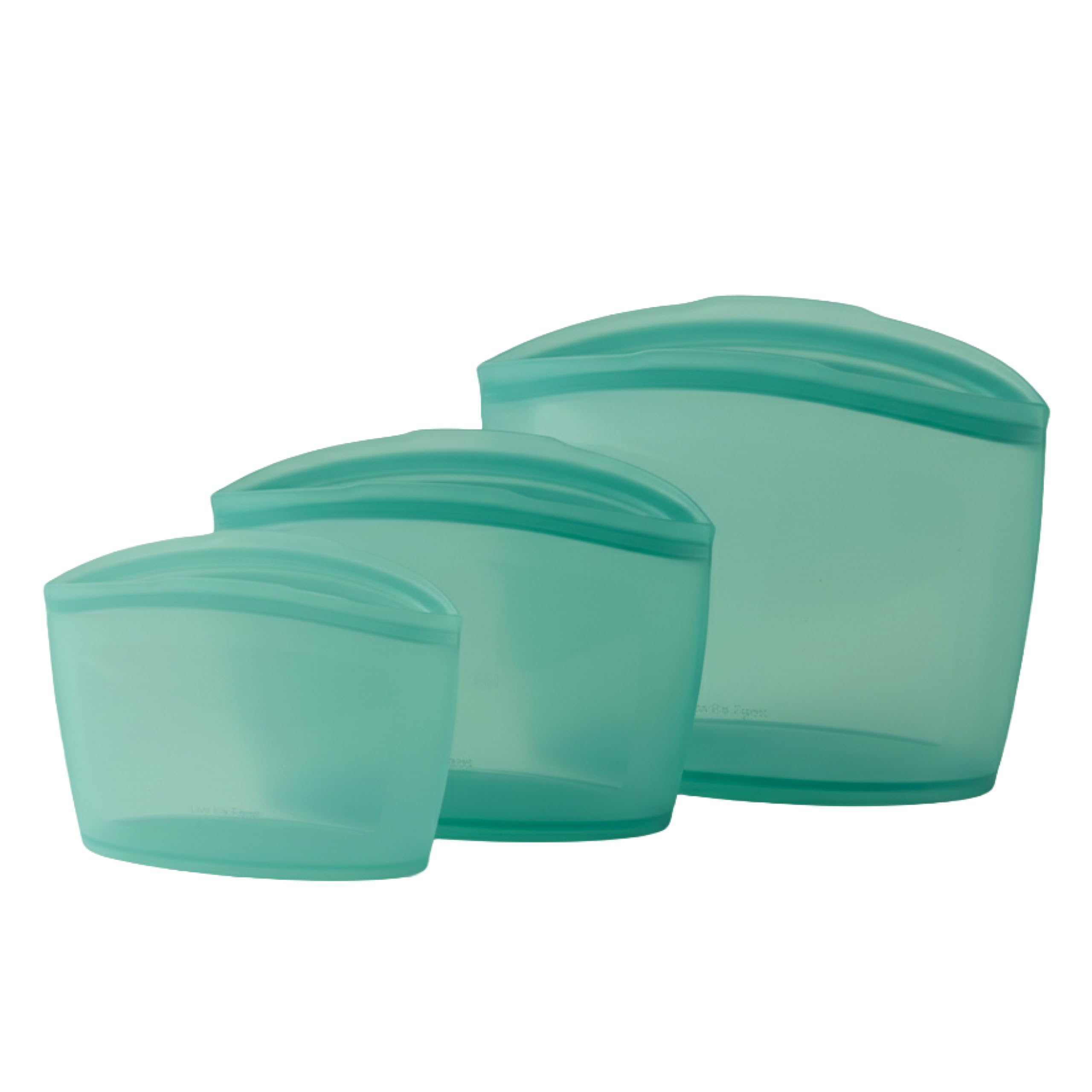 Blue Ginkgo Reusable Silicone Storage Bags – 4-Pack | Korean-Made Stand Up Food, Freezer Bags - Pumkin Yellow