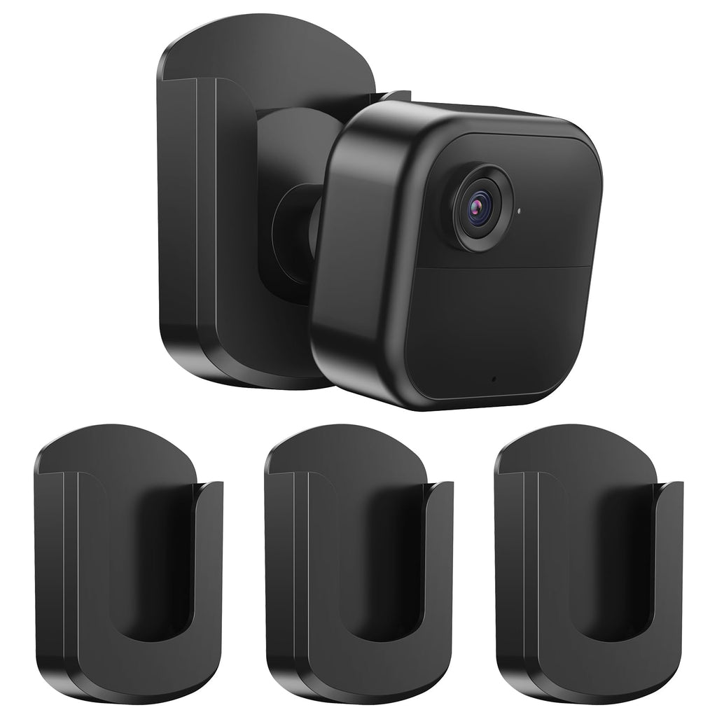 Blink Camera Mount, 3 Pack Adhesive Wall Mount Bracket for Blink Outdoor 4/Indoor/Mini/Mini 2, No Drill, Black