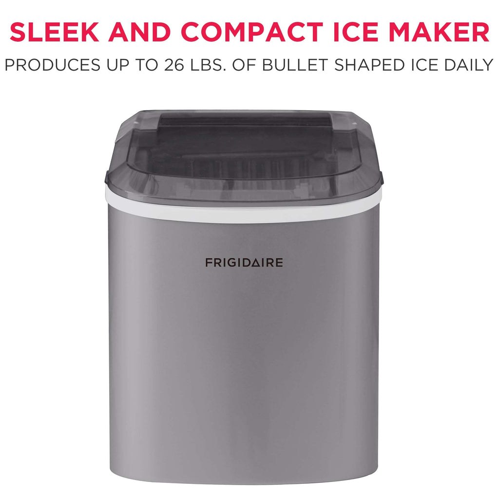 FRIGIDAIRE EFIC128AMZBLK Compact Countertop Ice Maker, 26 lb per Day, Black