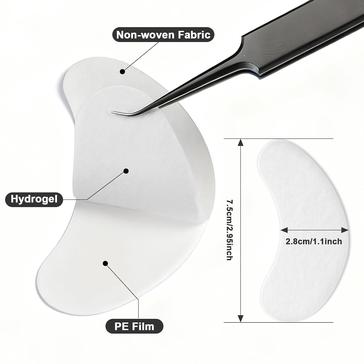 TEAWOO Under Eye Patches for Lash Extensions, 150 Pairs | Eyelash Extension Supplies, Under Eye Patches, Eye Pads for Eyelash Extension, Eyelash Tinting