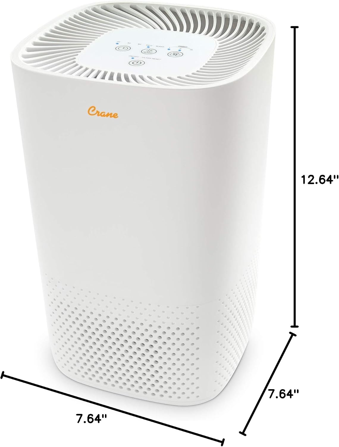 Crane Air Purifier with True HEPA Filter, UV Light, 250 Sq Feet Coverage, Timer Function, Sleep Mode, Washable Particle Filter, EE-5067