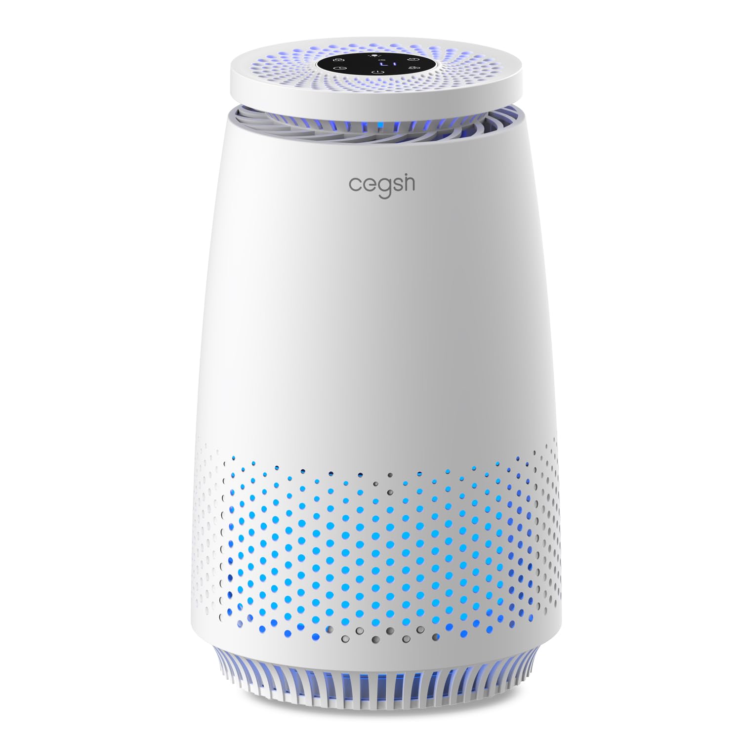 Air Purifiers for Home Bedroom, 3-in-1 HEPA Filter for Pets Dander Dust Pollen Smoke Odors, Quiet Air Cleaner with Sleep Mode, 12H Timer, Night Light, Aromatherapy, Safety Lock, Black