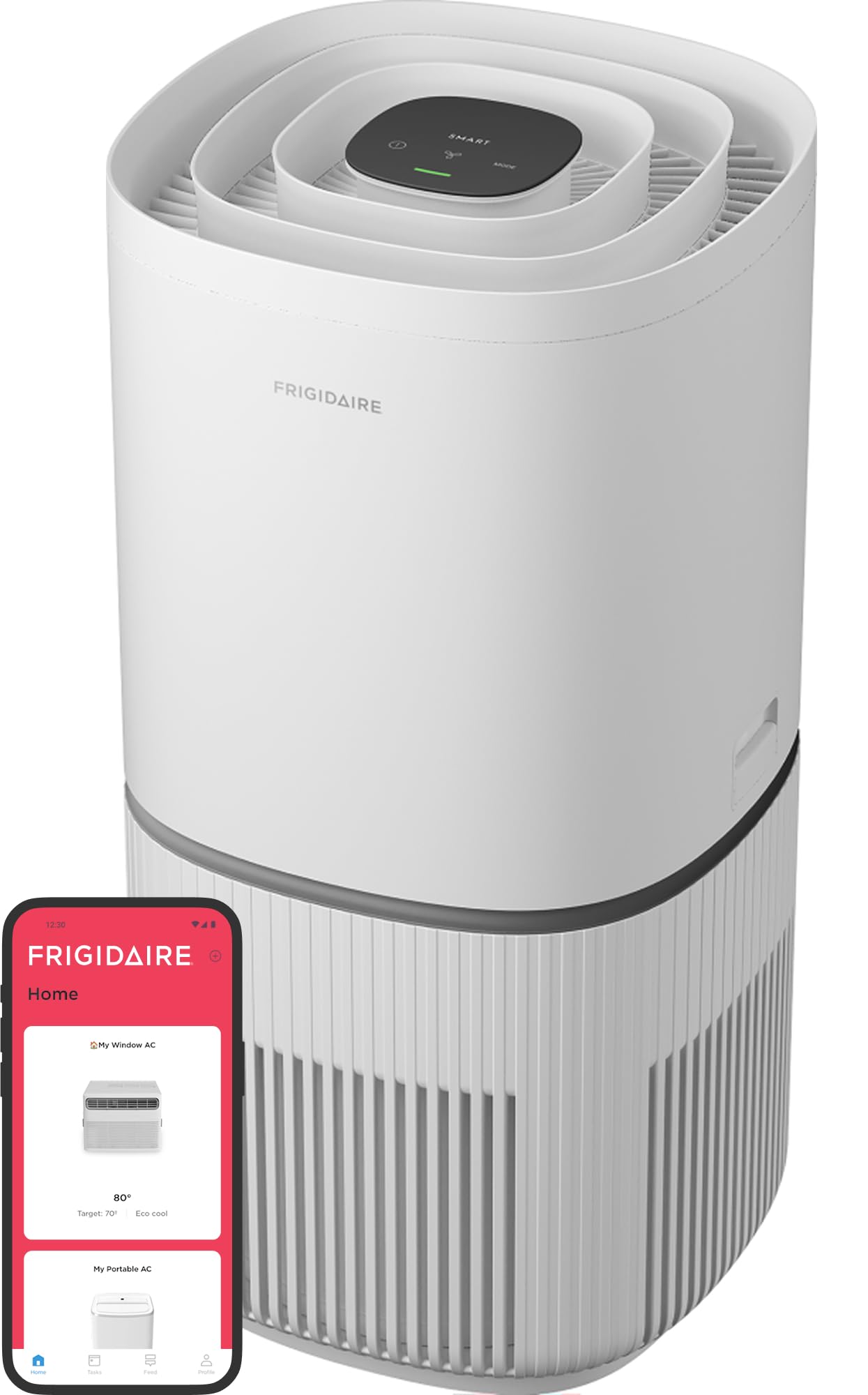Frigidaire PureA300 HEPA Air Purifier with Wi-Fi for Small Bedrooms, Covers up to 850 Sq. Ft., 3-Stage Filtration, Energy Star Certification, Air Quality Monitoring, Smart Mode, Ultra Quiet, White
