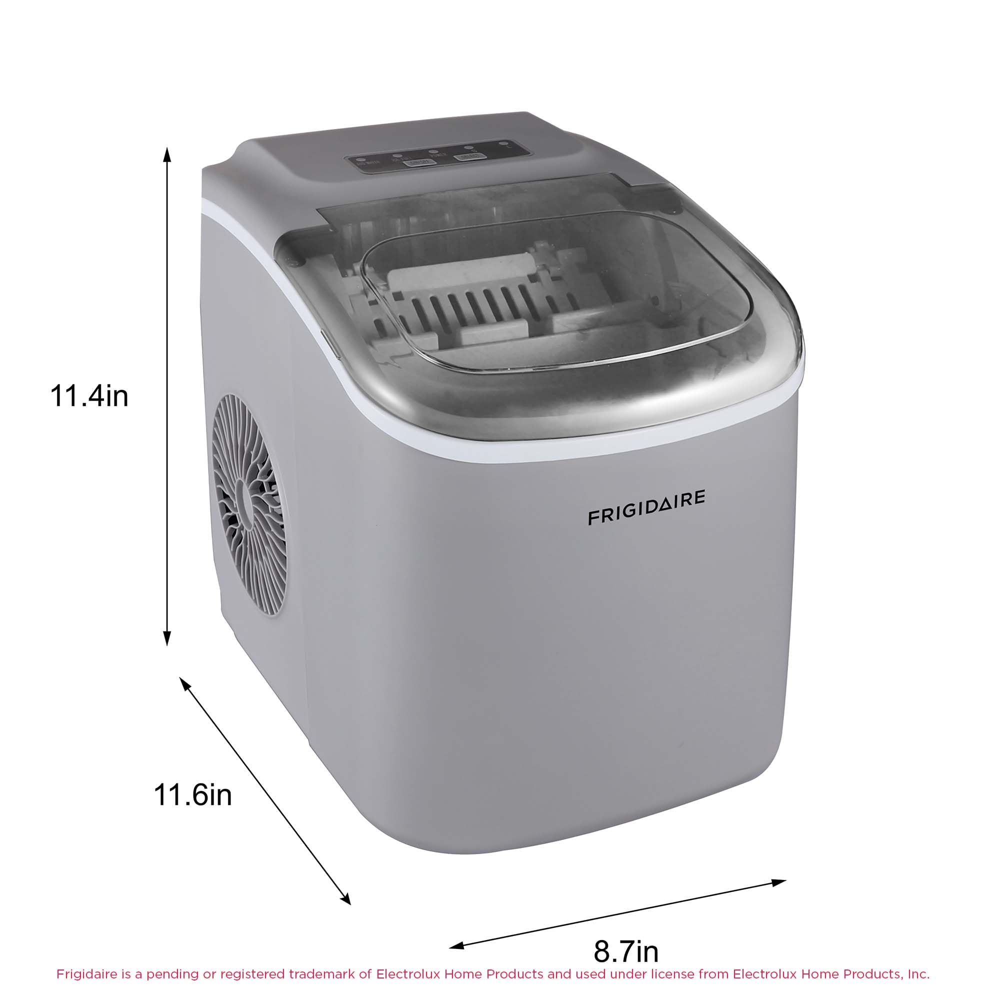 FRIGIDAIRE EFIC128AMZBLK Compact Countertop Ice Maker, 26 lb per Day, Black