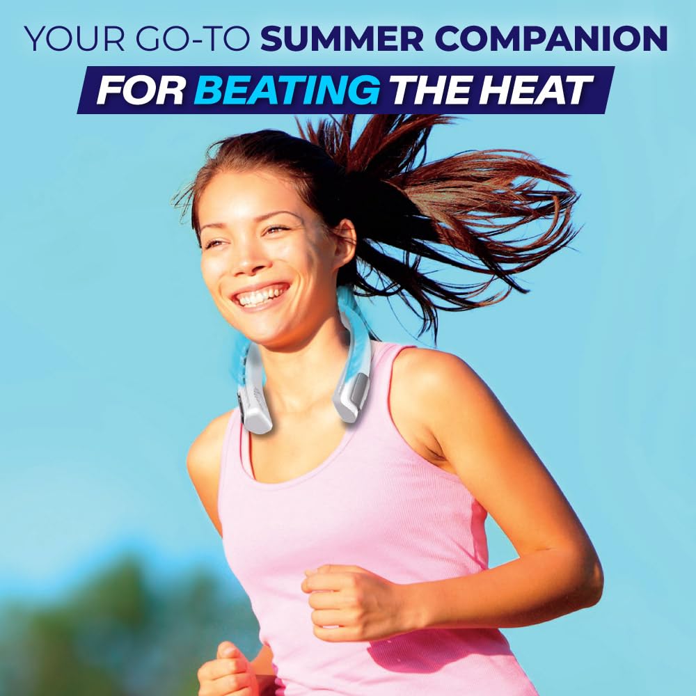 Arctic Air Freedom Personal Air Cooler - Portable 3-Speed Neck Fan, Hands-Free Wearable Design, Lightweight, Cordless And Rechargeable