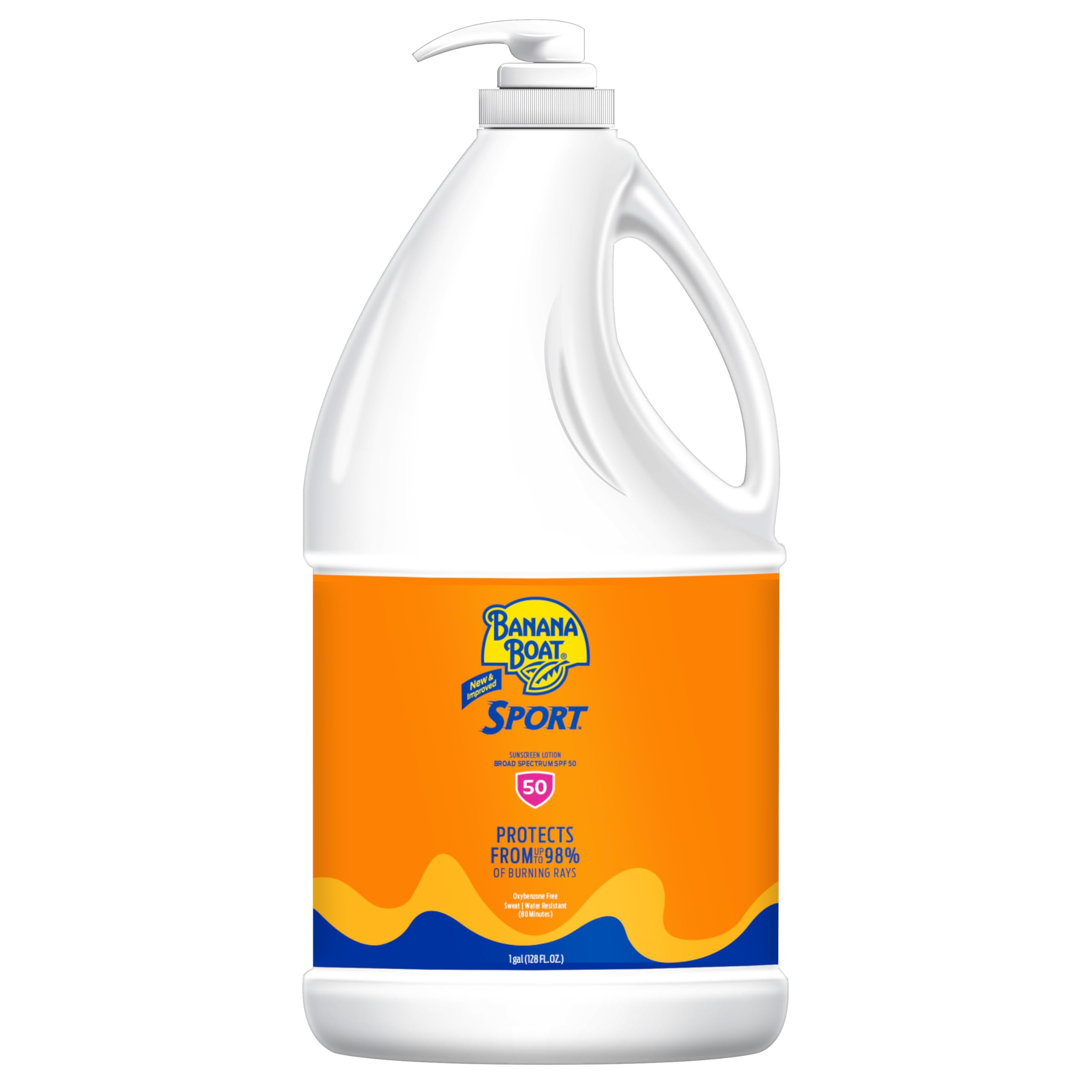 Banana Boat Sport Sunscreen Lotion, SPF 50, 10 Oz Each, Twin Pack | HIGH-PERFORMANCE SUNSCREEN with a non-greasy feel and won't clog pores