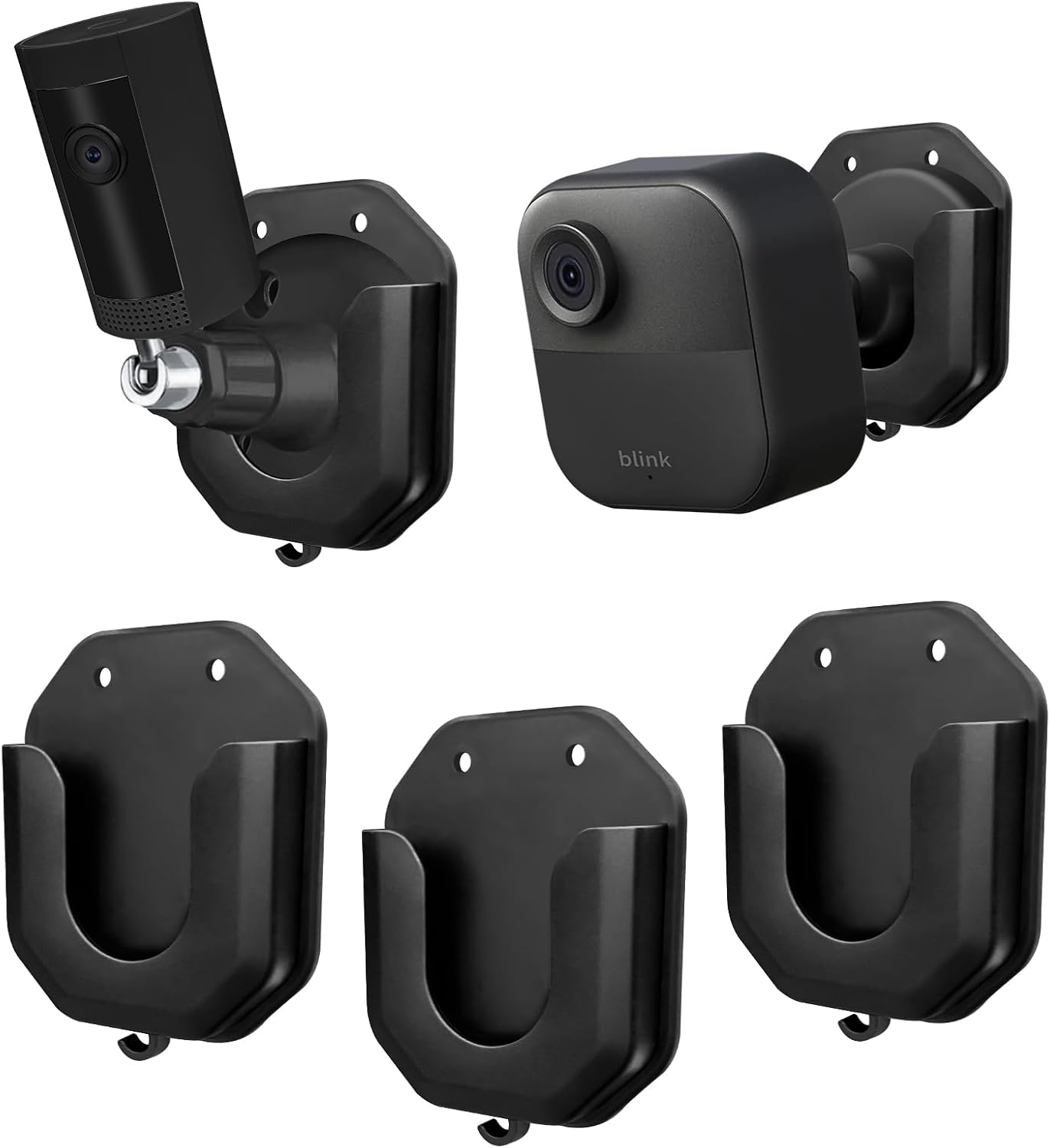 Blink Outdoor 4 Camera Wall Mount Kit No Drill,Blink Subscription Plan Basic Window Mount Accessories,Bracket for Blink Mini/Mini 2 /Blink Outdoor 4 /Blink Indoor Cameras, HBV Adhesive Mount