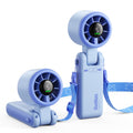Diveblues Portable Handheld Turbo Fan | 3 IN 1 Hand/Neck/Desk Fan, Up to 12 Working Hours, 5 Gear Wind, Battery Operated, Travel, Working, Outdoor Activities