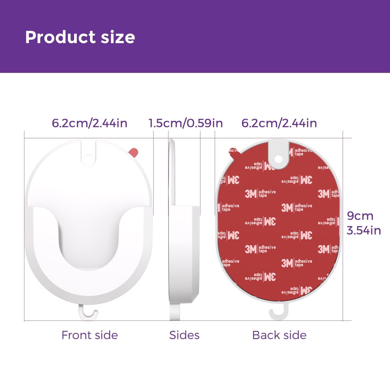 No Drill Ring Camera Adhesive Wall Mount,Strong Durable Adhesive Camera Mount Holder for Ring Indoor Cam (1st Gen and 2nd Gen)/Blink Outdoor Camera 4,2K+,(3rd Gen),Mini 2K+,Mini 2,3Pack Mount Bracket