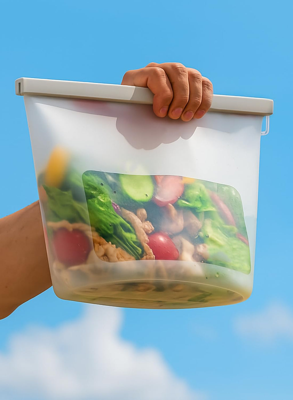 Reusable Silicone Food Storage Bags 4Pack with 2 Sandwich, 1 Lunch, and 1 Half-Gallon Bags, Multiuse Pouches Stand Up Zip Container for Soup and Leftovers, Microwave, Dishwasher, Oven and Freezer Safe