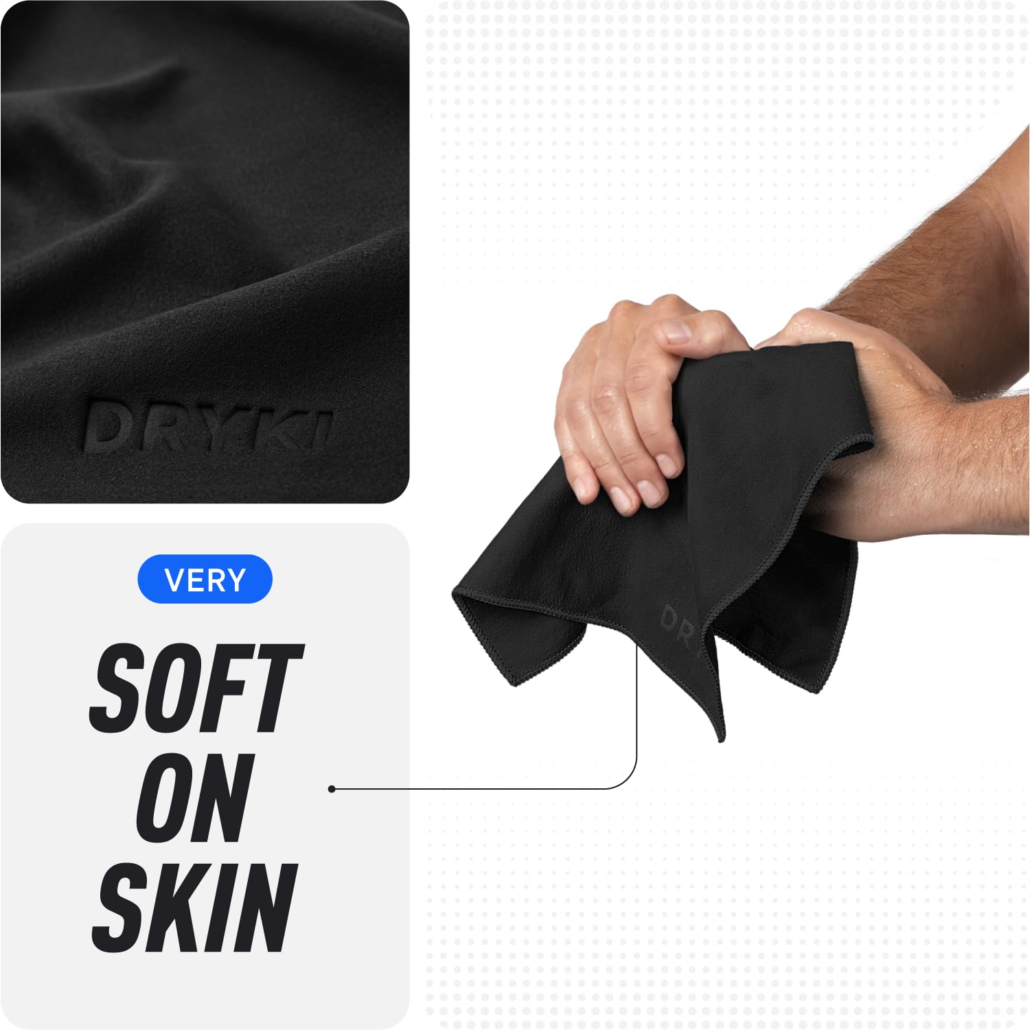 DRYKI Pocket-Sized Sweat Towels - The Original Sweat Absorbing Handkerchiefs - Quick-Dry Microfiber Sweat Rags for Face, Hands, & Body - Men & Women - Gym and Work (Moss Camo: 5 Pack)