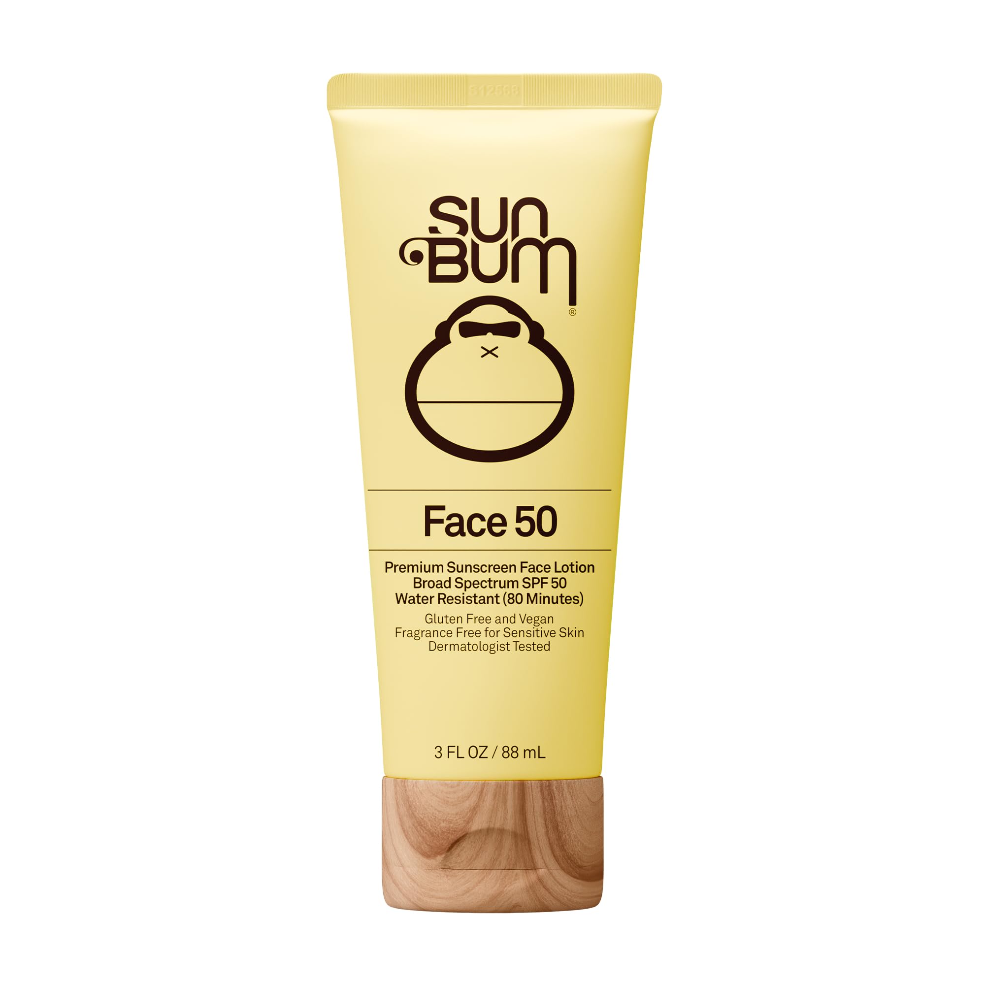 Sun Bum Original SPF 50 Sunscreen Face Lotion - Broad Spectrum Moisturizing Facial Sunscreen with Vitamin E - Travel Size - 3 oz