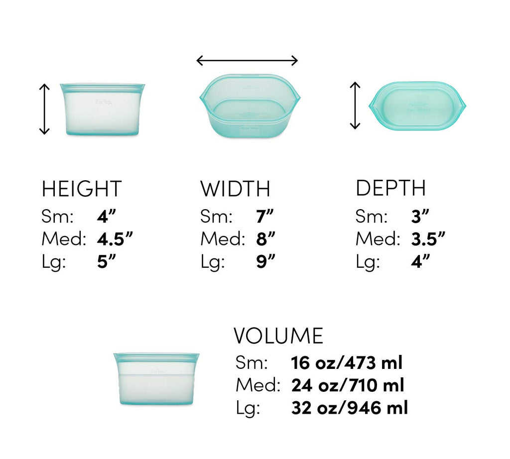 Zip Top Reusable Food Storage Containers Full Set of 8 Lavender – Platinum Silicone Cups, Dishes & Bags – Microwave, Dishwasher & Freezer Safe – Made in USA, BPA-Free