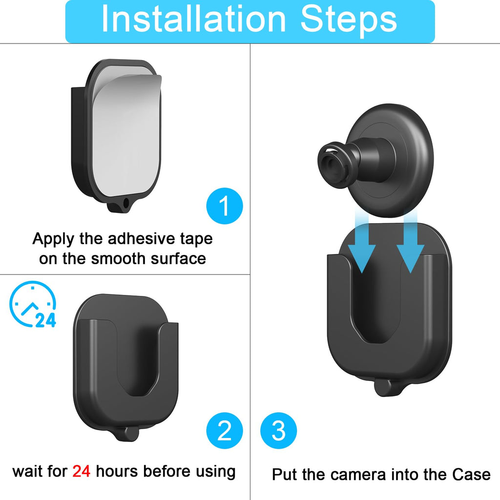 3 Pack Adhesive Wall Mount Bracket for Blink Mini/Mini 2 /Outdoor 4 /Indoor Camera Mount No Tools Need No Drill