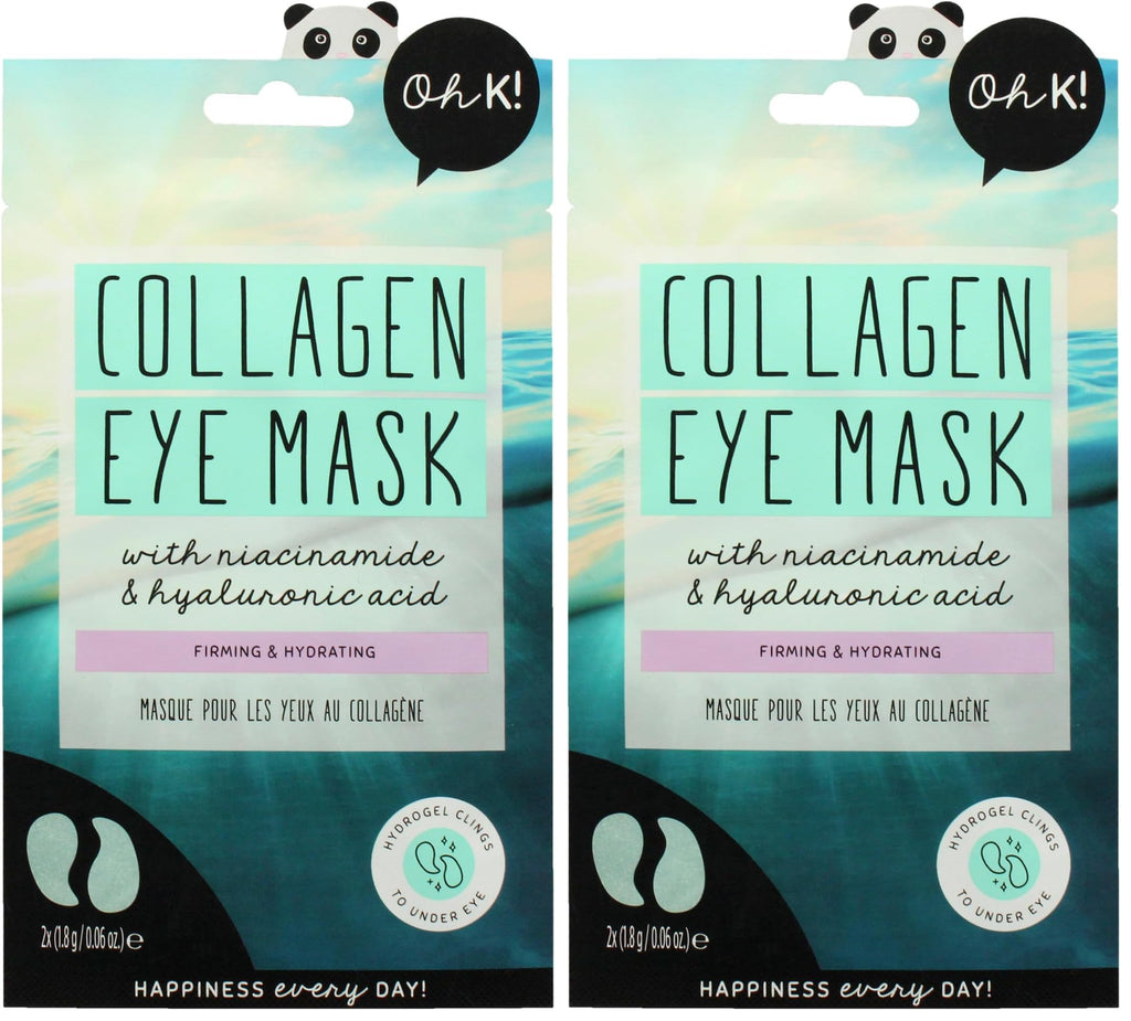 Oh K! Eye Mask - Rejuvenating - Hydrating Under Eye Patches - Depuffing Undereye Patches with Niacinamide - Hydrogel Mask for Dark Circles - 7 Pairs