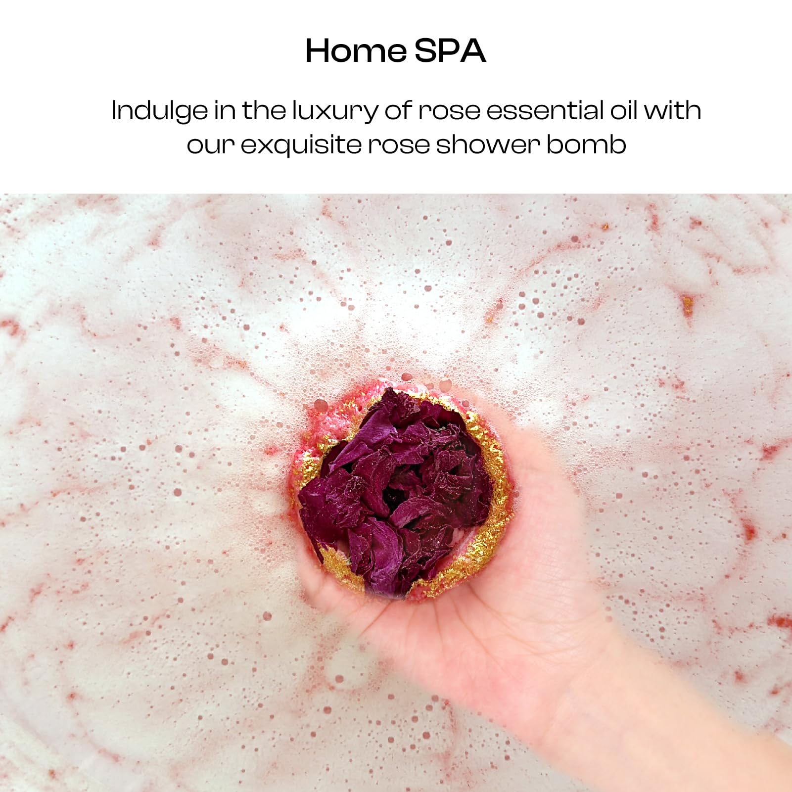 Bath Bombs Gift Set for Women, 6 Large with Real Flowers & Essential Oils | Home spa relaxation, aromatherapy self-care, moisturizing bath soak, birthday presents for mom, wife, girlfriend